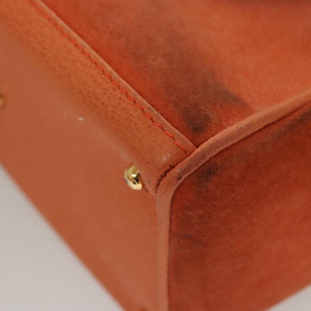 GUCCI Bamboo Hand Bag Suede Orange Gold 000 123 000 123 - Picture 14 of 16